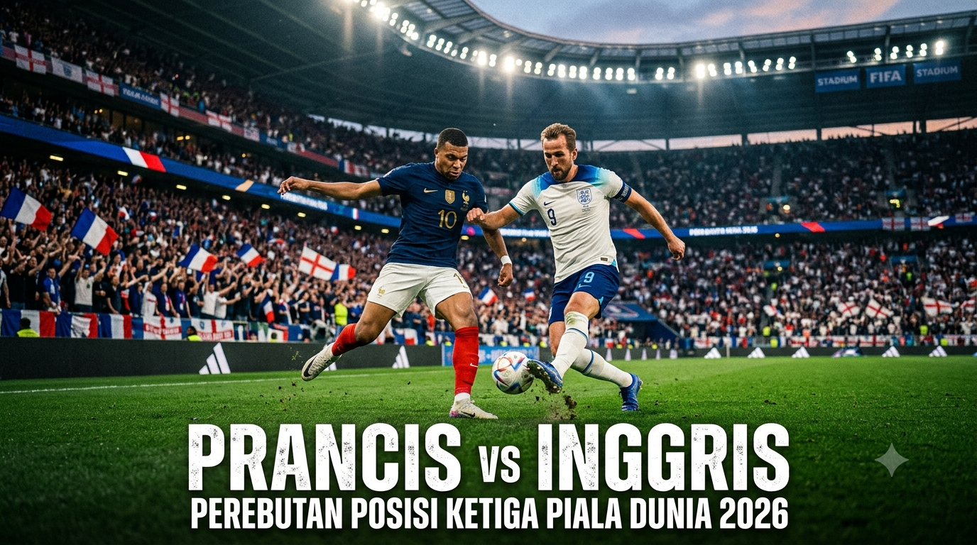 Jalalive Live Streaming Pertandingan Prancis vs Inggris Perebutan Posisi Ketiga Piala Dunia 2026 Besok Subuh Pukul 04.00 WIB untuk Semua Penggemar Bola